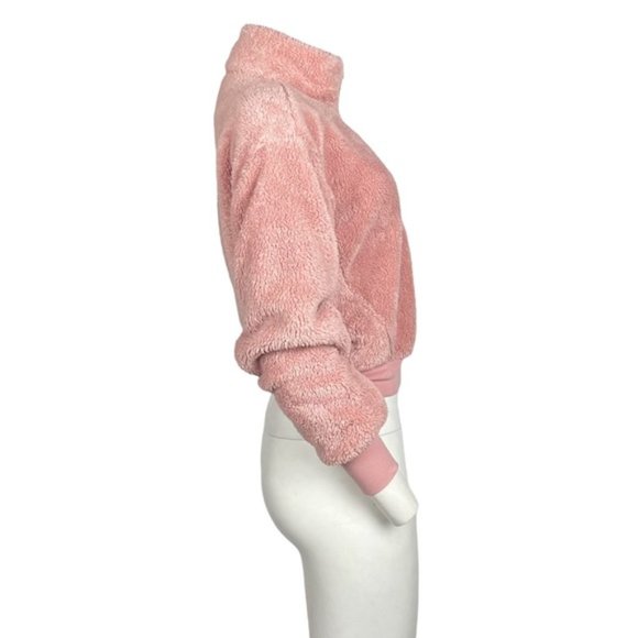 Express Faux Fur Sweatshirt Pink Size XS - Picture 2 of 3